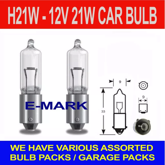 H21W 12V 21W Halogen Minature fog light tail Bulb Car Bulb BAY9s