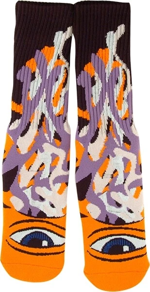 TOY MACHINE BARF SECT CREW SOCKS ORANGE 1pair