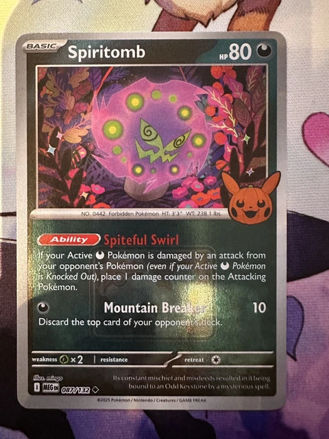 Spiritomb POKÉMON TCG SPIRITOMB Halloween Promo Card 2025 Trick Or Trade Mega ...