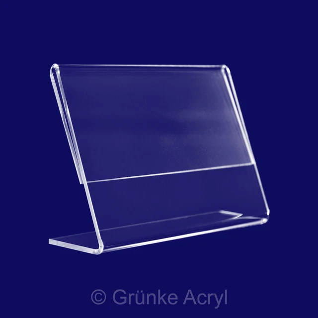 L Aufsteller A7, 10x Querformat, Preisaufsteller, L-Ständer, Acryl Display,