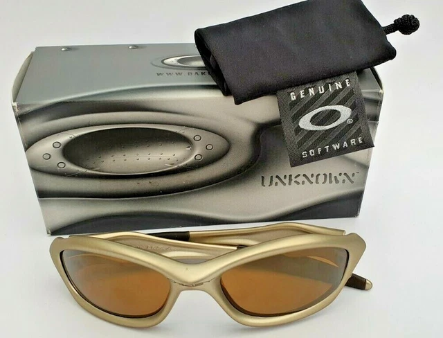 OAKLEY UNKNOWN SUNGLASSES Vintage 03-317 Platinum Frame Gold