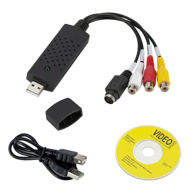 USB 2.0 Video Audio Capture Card Adapter VHS VCR TV to DVD Converter With Driver
