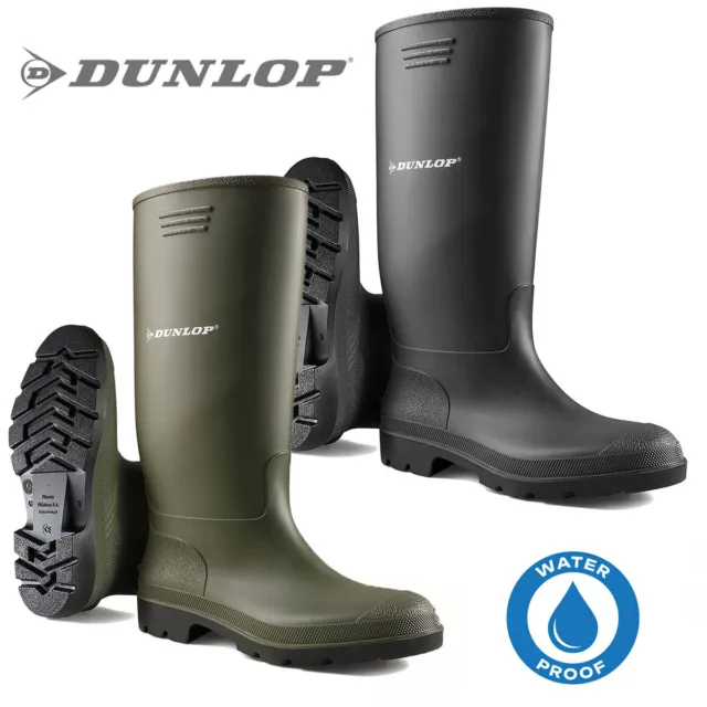 Mens Dunlop Rubber Waterproof Rain Winter Wellingtons Wellies Boots Shoes Unisex