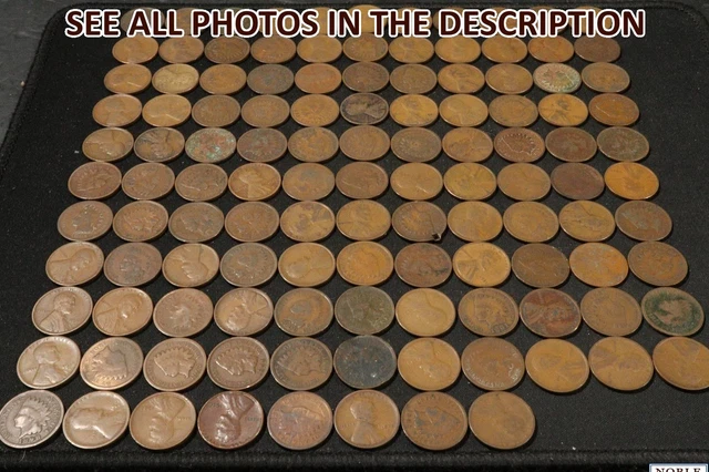 NobleSpirit No Reserve (CE) From 1864+ Indian and Wheat Penny Cents As Found