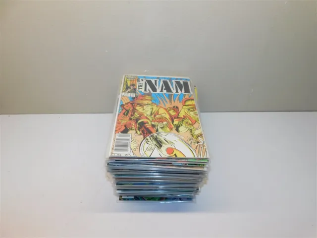 Vintage Marvel Comic Lot The 'Nam Complete Run 1-80 Minus 1,6,7,19,23,51 Bagged