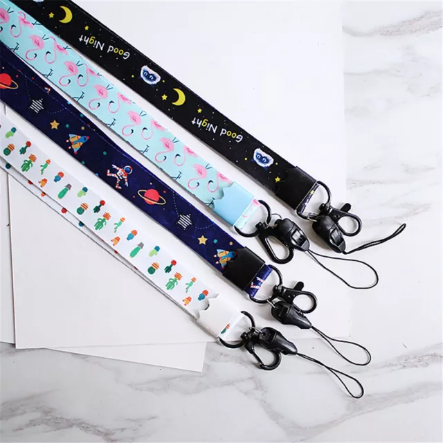 long cactus flamingo mobile phone card neck hanging lanyard straps rope band ~m'
