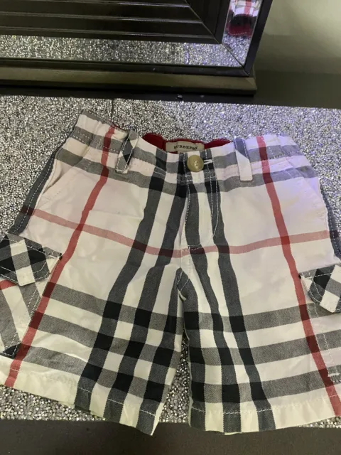 Burberry Boys's Nova Check Plaid Shorts size 3 years