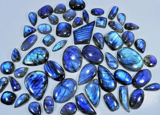 Natural Labradorite Blue Flash Mix Shape Cabochon Loose Gemstone Wholesale Lot