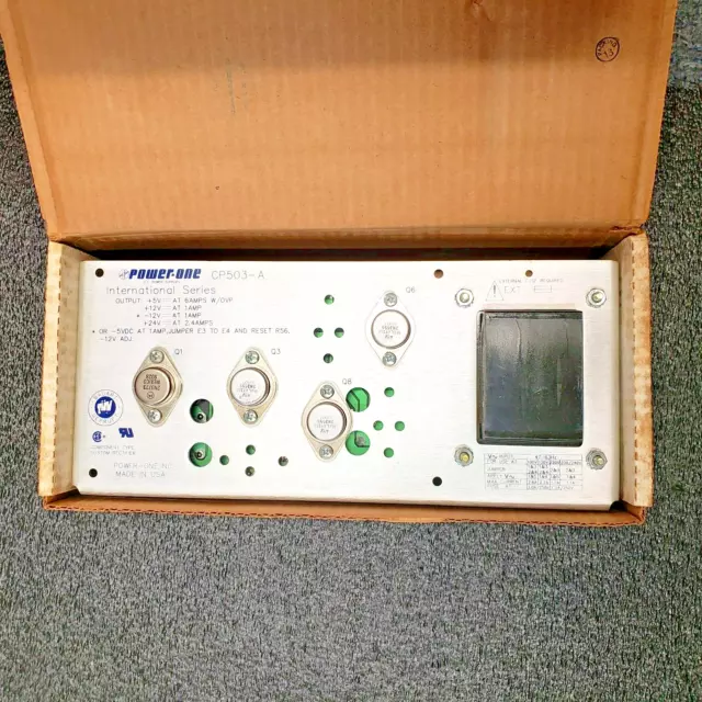 POWER ONE CP503-A D.C/LINEAR POWER SUPPLY 4x OUTPUTS  5/12/-12/240V NEVER USED!