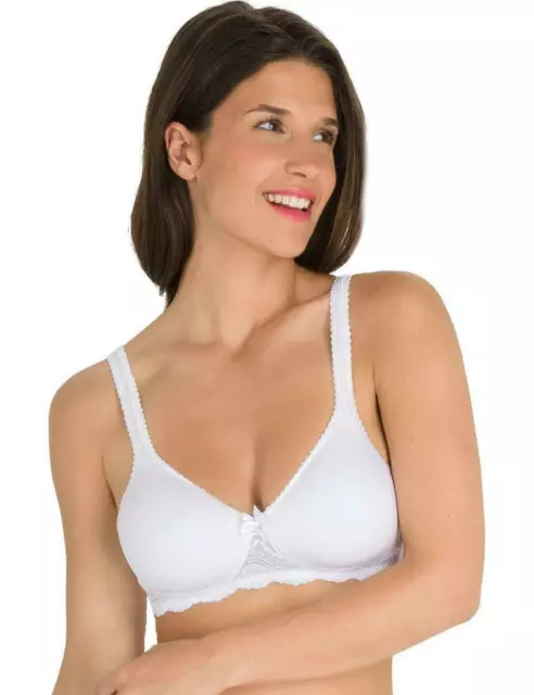 PLAYTEX FLOWER LACE Underwired Moulded Spacer Bra P04MV White New