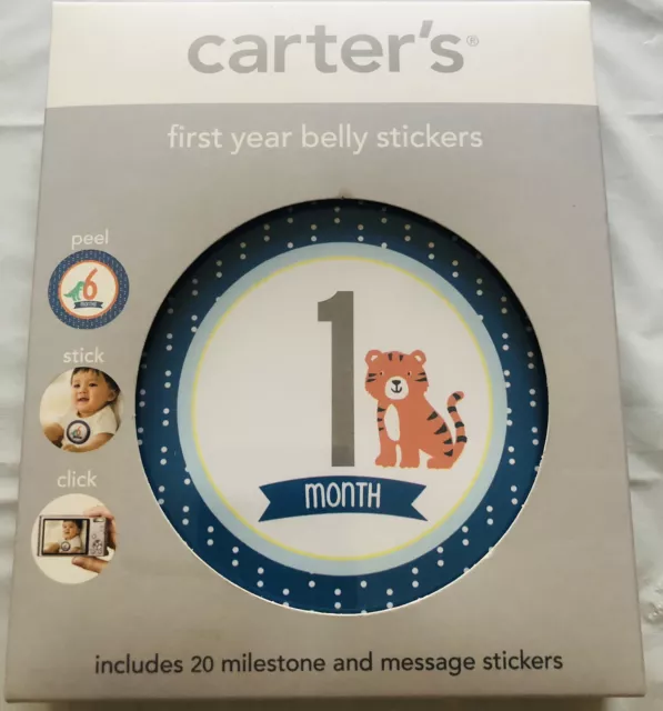 Carters First Year Belly Stickers 20 Milestone Message Stickers
