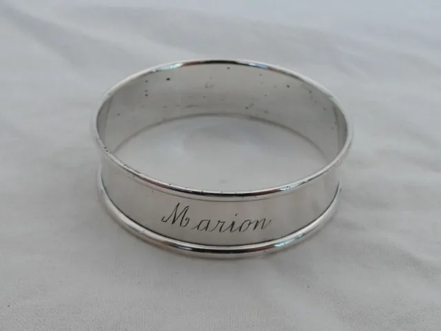 Vintage Gorham Sterling Silver Napkin Ring "Marion" name engraving
