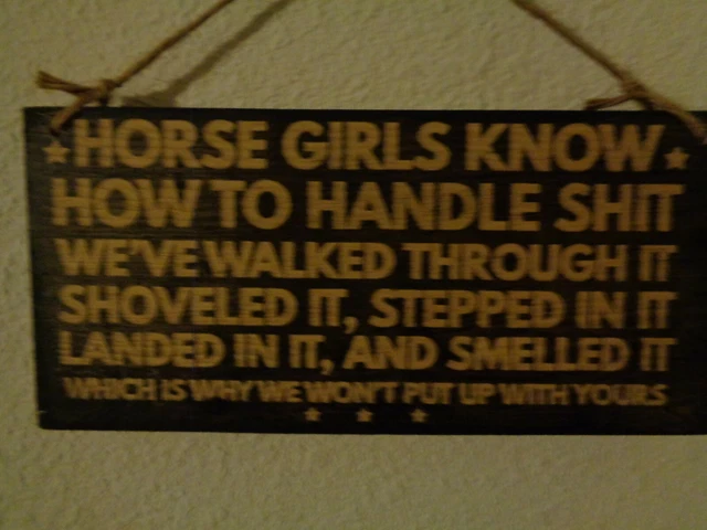 Horse Girls Know !! Barn Country farm house cabin Rustic Primitive wood Sign USA