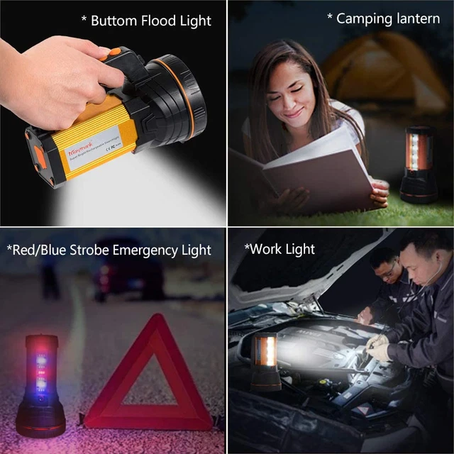 Most Powerful Handheld LED Torch Light Super Bright Rechargeable Large Capacity 3