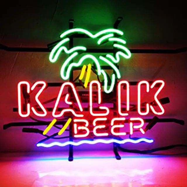 24"x20"Kalik Beer Neon Sign Light Handmade Visual Artwork Bar Pub Wall Decor Art