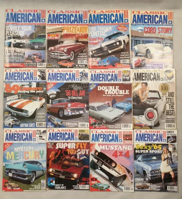 Classic American Car Magazine Issue 93-104 Full Year 1999 Jan Feb Mar Apr May Ju