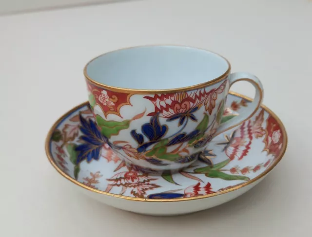 Antique IMARI Tea Cup & Saucer Bute Pattern 648 Spode c.1815