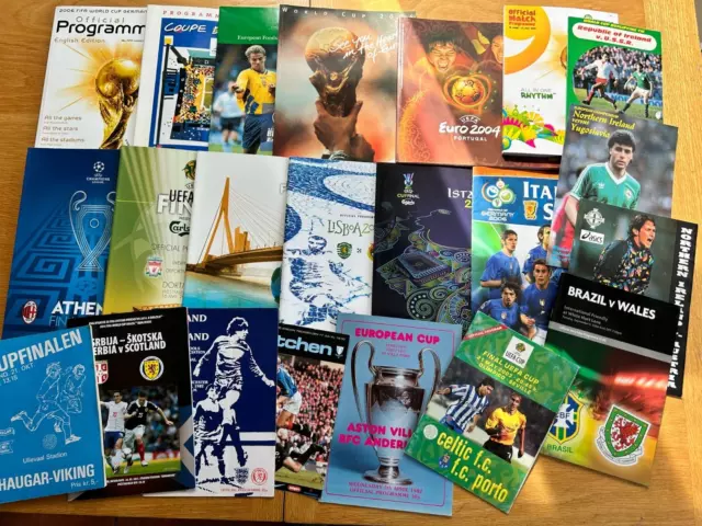 x22 World Cup, International & European Final Programme Collection Bulk/Job Lot