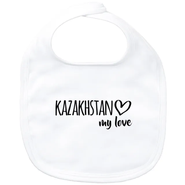 Bavaglino bambino Kazakistan my love idea regalo souvenir compleanno Natale H