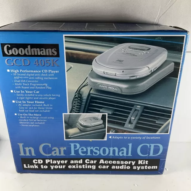 Goodmans GCD 405K personal CD player & car accessory kit - Tested Working