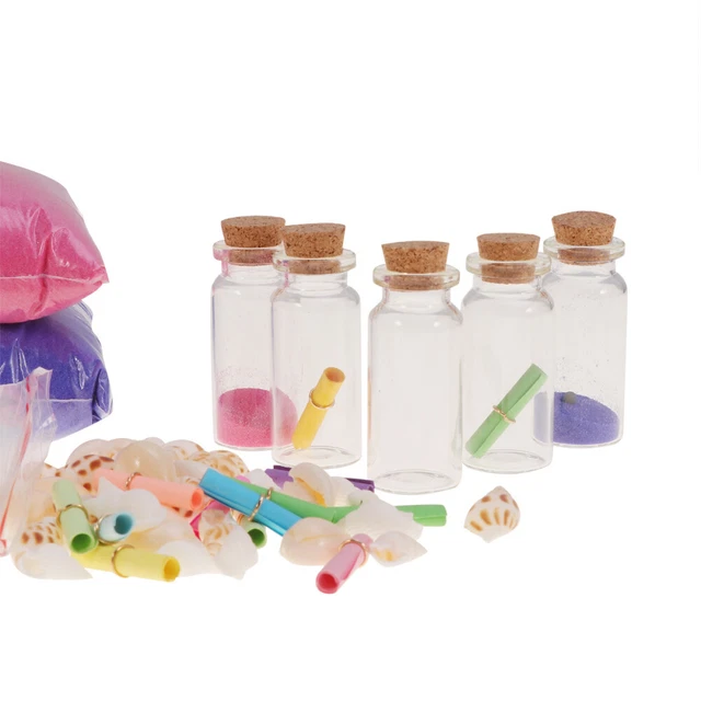 92 PCS Wunschflasche Aus Glas Mini-Wunschflasche Flasche Wünschen
