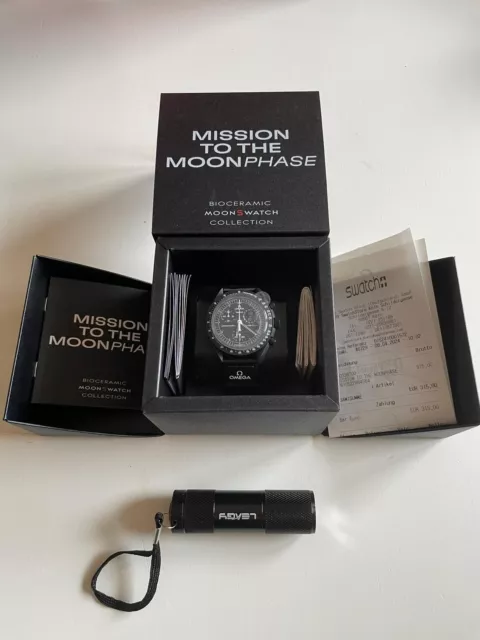 Swatch Omega Moonswatch Mission To The Moonphase Snoopy Black