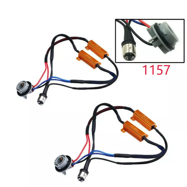 2x 1157 Load Resistor Decoder LED Bulb Hyper Flash Turn Signal Light Canceller