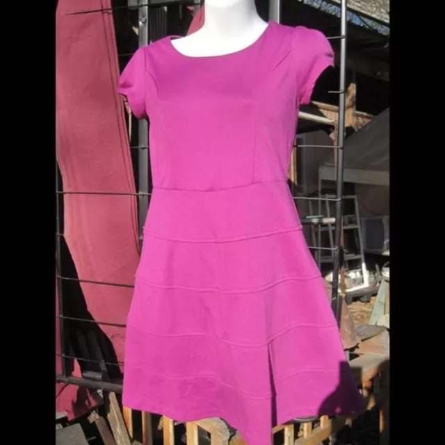 Magenta Pink BCX Girl 14 Dress Form Fitting Top Bands Bottom Inner Lining in Top