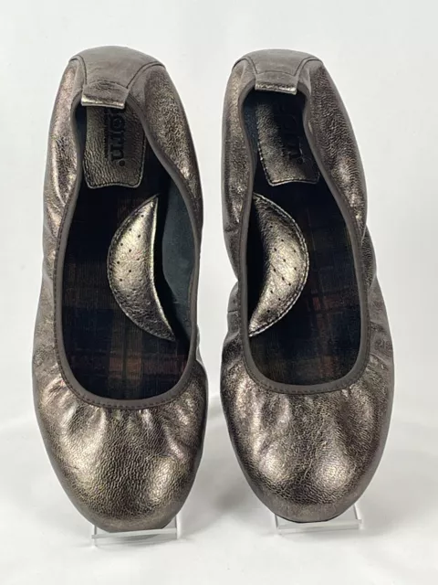 Born Bronze Metallic Leather  Flats Womens US Size 11 M