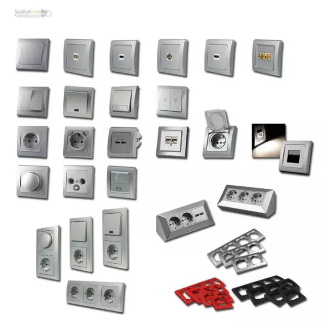 Delphi Commutateur de Programme Argent Prises Variateur & Avec Cadre Flush