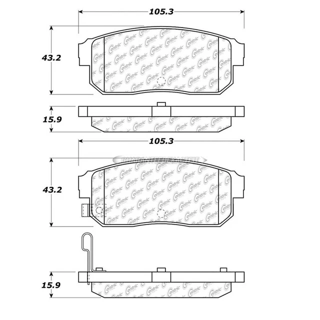 Centric Parts Brake Pad Set 300.09000 TCP