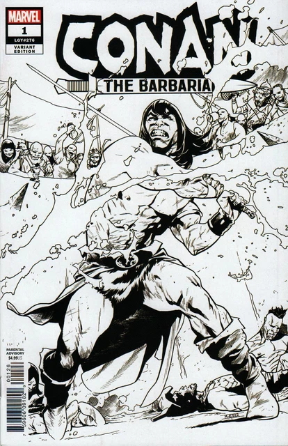 Conan the Barbarian #1 - Mahmud Asrar B&W Variant - NM Condition