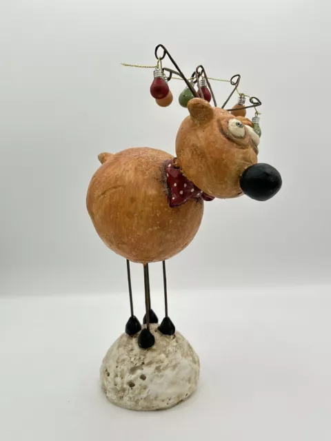 David Everett Chicken Lips Original “Donner” Christmas Reindeer Figurine.