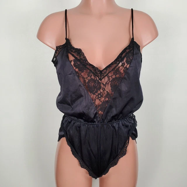 VINTAGE 80S TEDDY Bodysuit Lingerie Sexy Black Satin Lace VTG Snaps M Made USA $38.95 - PicClick VINTAGE 80S TEDDY Bodysuit Lingerie Sexy Black Satin Lace VTG Snaps M Made USA $38.95 - PicClick