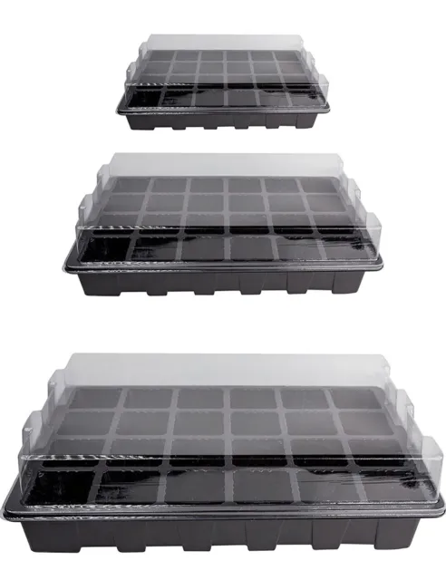 10 Pack, 240 Cells ,24 Grow Trays with Humidity Dome and Cell Insert Seed Growin
