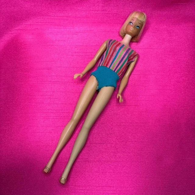 Poupée Barbie American Girl 1070 - 1966 - Longs Cheveux Blonds Pâles Vintage