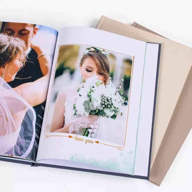 Premium Personalisiert Fotoalbum mit Ihrem Fotos Fotobuch Geschenke Vatertag A4