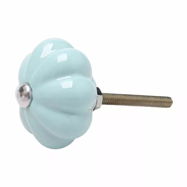 Céramique Bouton Citrouille Tiroir Poignée Remplace Garde-robe Bleu