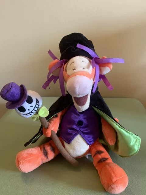 Vintage 90s Disney Store Winnie The Pooh Tigger Witch Doctor, Halloween Plush.