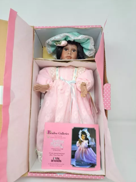 Treasury Collection Paradise Galleries Porcelain Musical Doll -  Bedtime Prayers