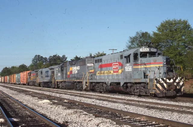 FAMILY LINES SEABOARD CSXT Railroad Train Locomotive SPARTANBURG SC Photo Slide