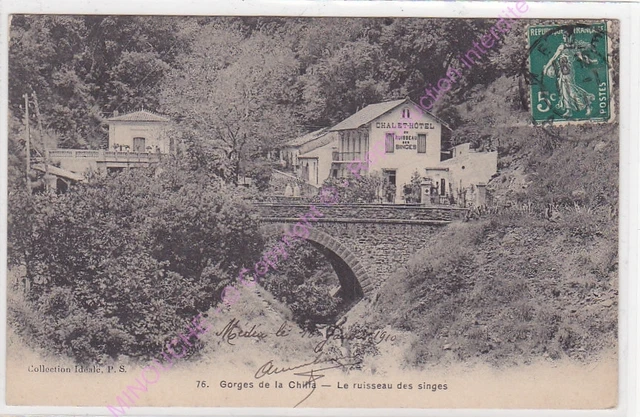 CPA ALGERIE Les gorges de la Chiffa Creek of the Monkeys hotel ca1910