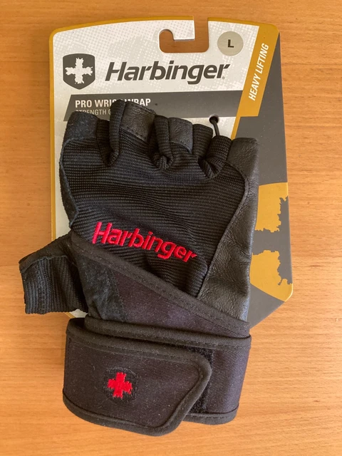Harbinger Pro Wrist Wrap Weightlifting Gloves -- LARGE -- BRAND NEW! Harbinger Pro Wrist Wrap Weightlifting Gloves -- LARGE -- BRAND NEW!