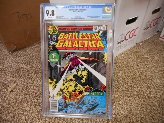 Battlestar Galactica 1 cgc 9.8 Marvel 1979 TV show movie 1st series WHITE pgs NM