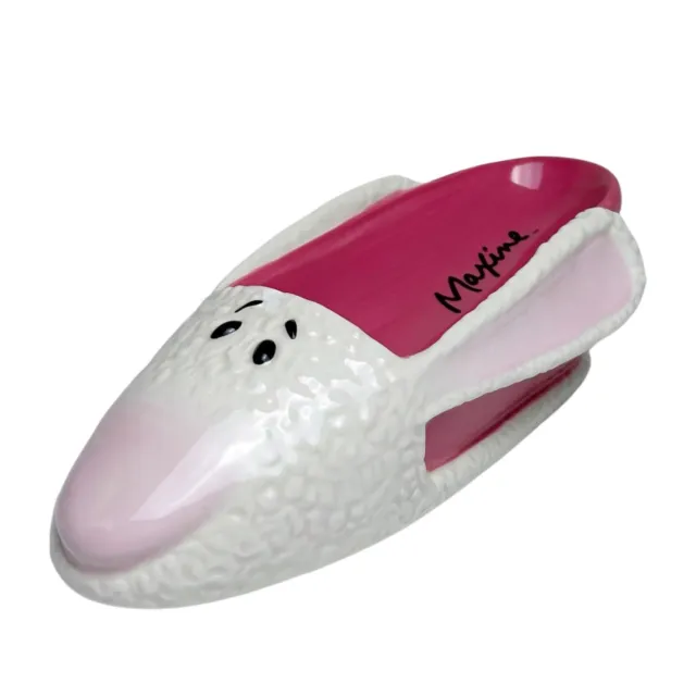 Hallmark Maxine Wine Bottle Holder - Pink Ceramic Bunny Slipper