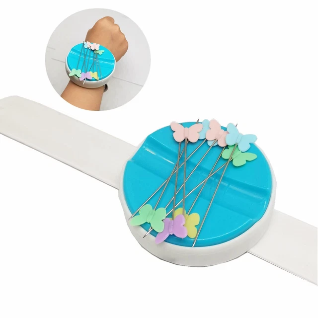 Magnetic Wrist Pin Holder Quilting Pincushions Sewing Pin Cushion Caddy Storag