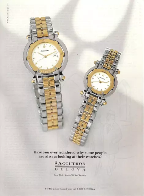 1994 Bulova Accutron Watch vintage Print AD 90's Fashion Advertisement