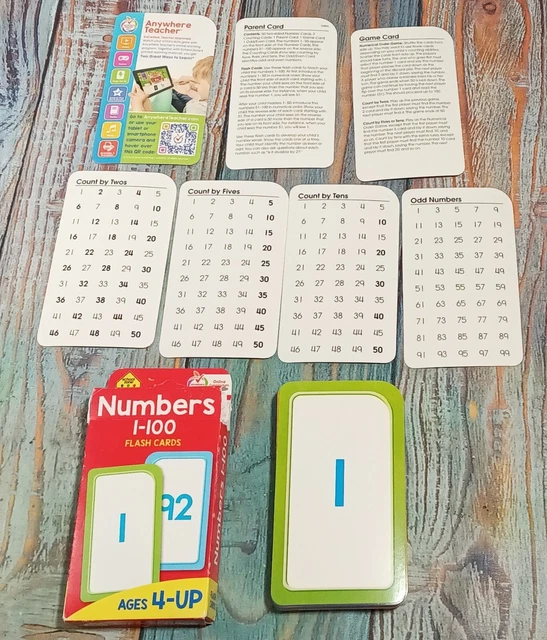 SCHOOL ZONE NUMBERS 1100 Flash Cards Used £4.67 PicClick UK