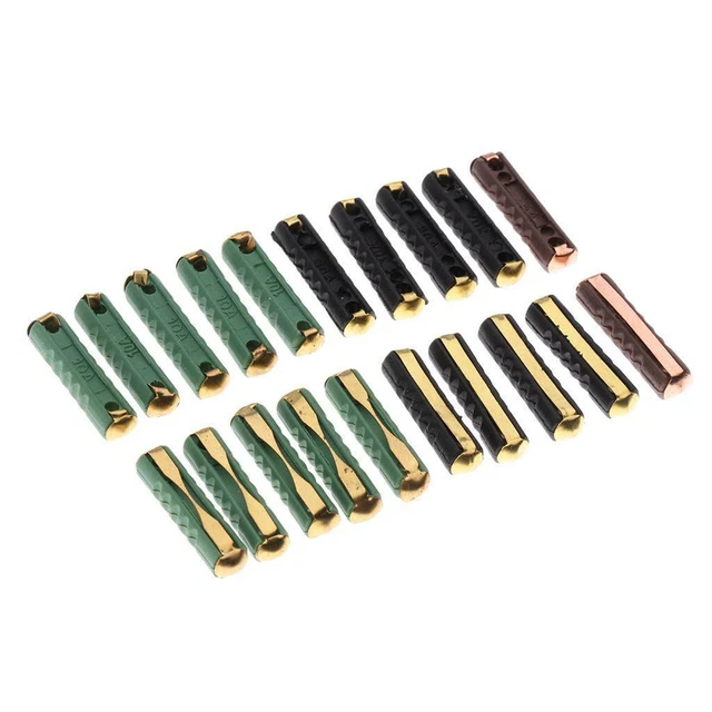 20Pcs Kit d'assortiment de fusibles européens en céramique 8A 16A 25A 23mmx5mm