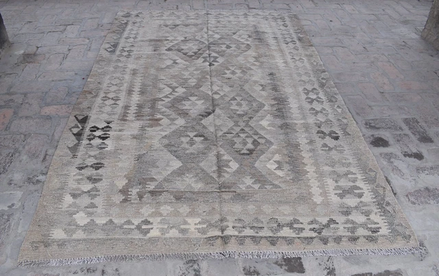 5'5 x 8'3 Handmade afghan tribal khotrang wool area kilim rug, 5x8 persian rug 5'5 x 8'3 Handmade afghan tribal khotrang wool area kilim rug, 5x8 persian rug